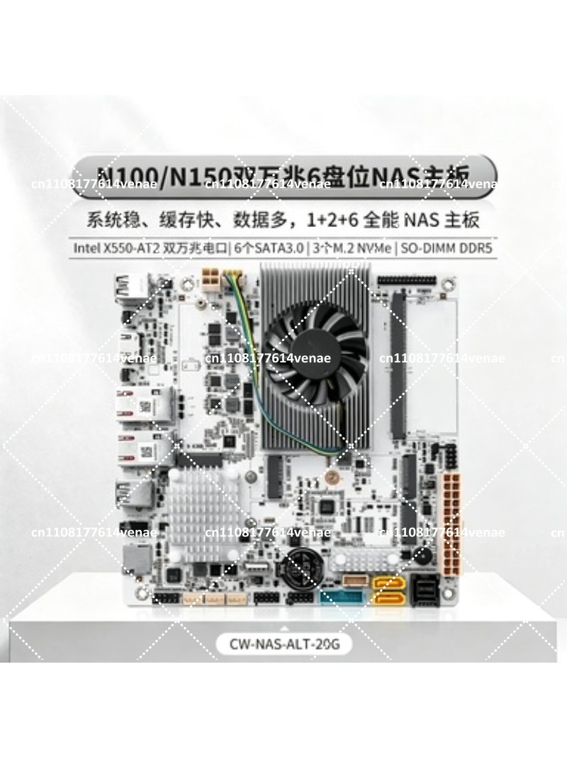 Nas Motherboard 8 Sata Mini Itx - NAS moederbord 8-bay met N100 N150
