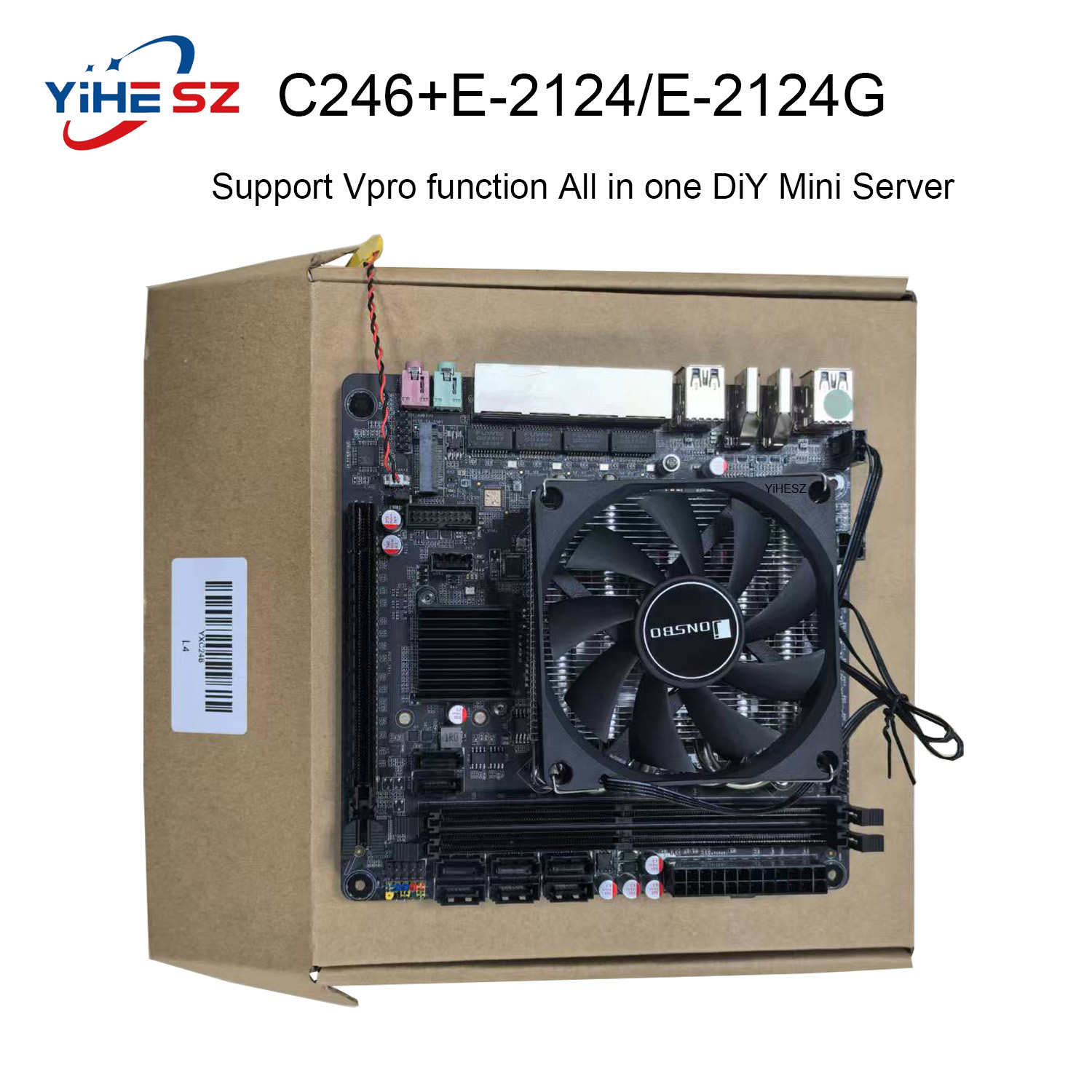 Nas Motherboard 8 Sata Mini Itx - E-2124/2124G C246 Vpro NAS Moederbord 8SATA