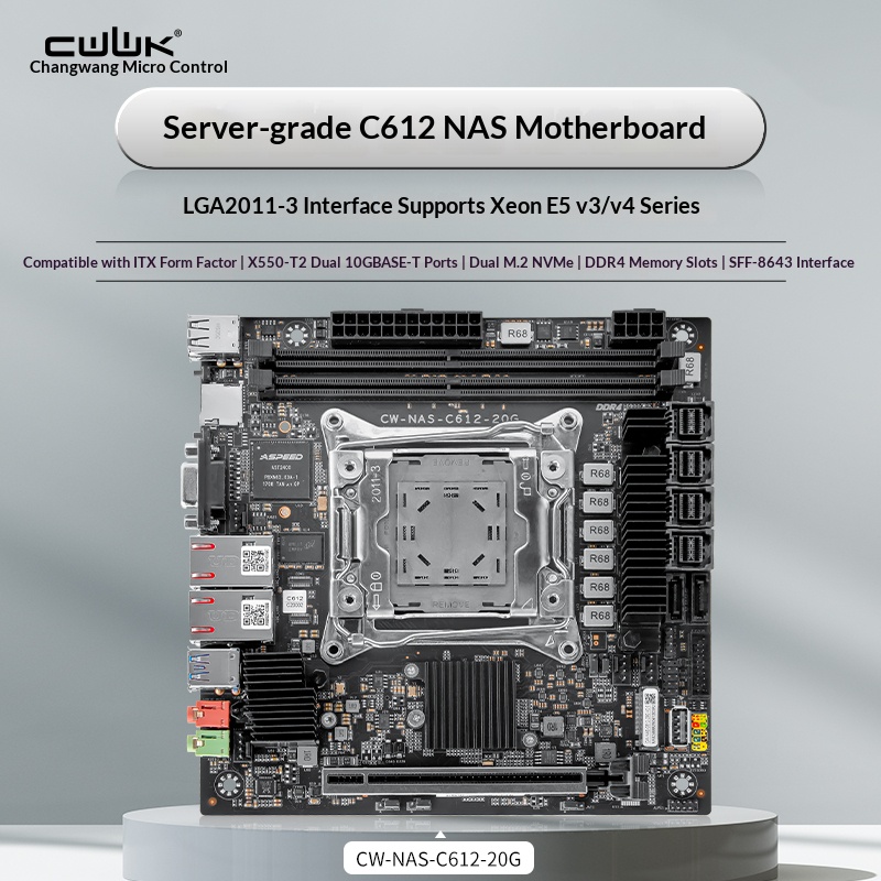 C612 LGA 2011-3 Xeon X99 moede - Nas Motherboard 8 Sata Mini Itx recensie en prijs