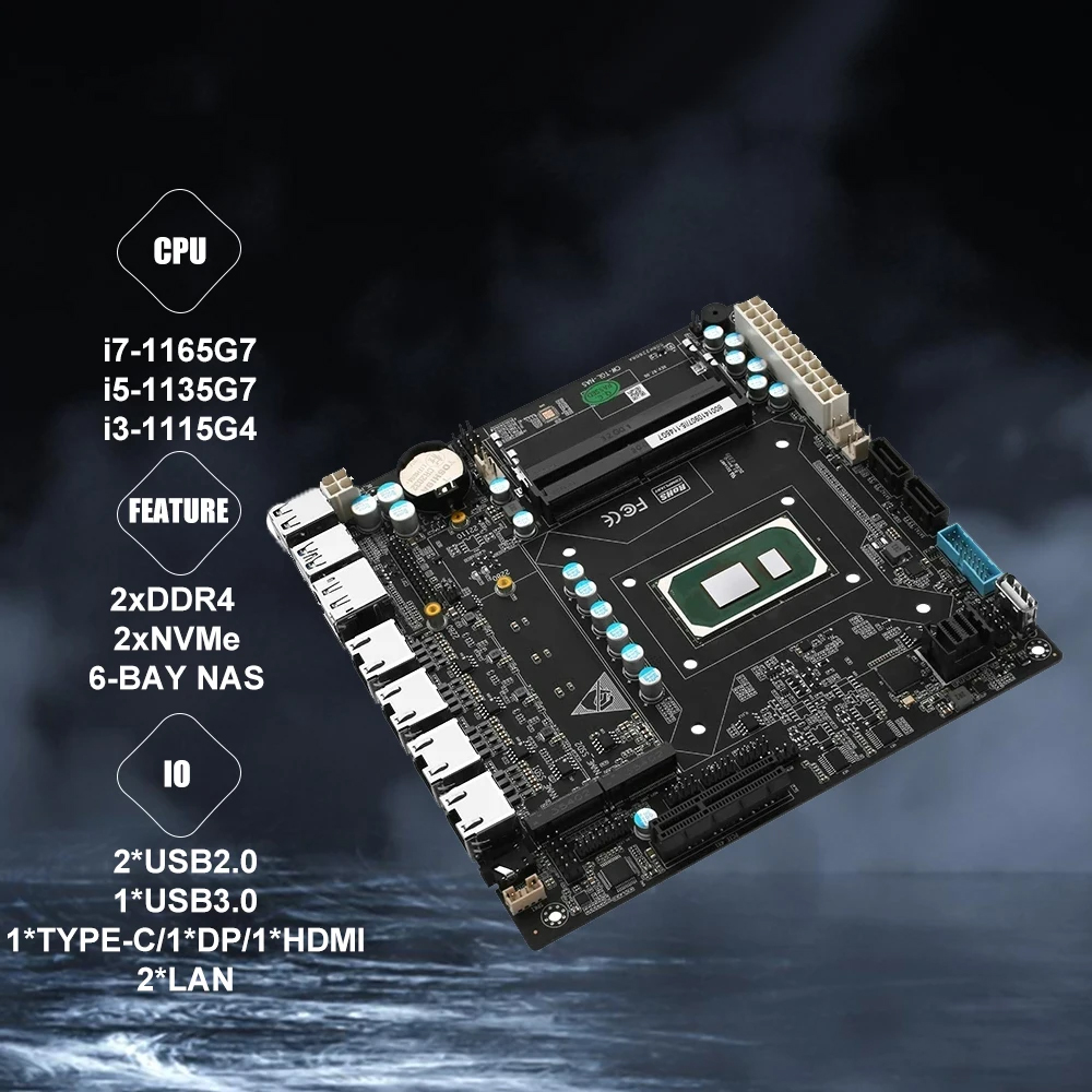 Nas Moederbord ITX Set Onboard - Nas Motherboard 8 Sata Mini Itx recensie en prijs